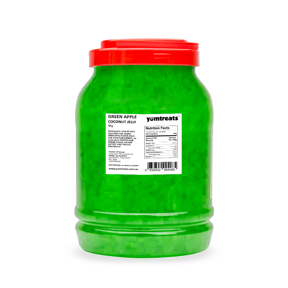 Green Apple Coconut Jelly Bubble Tea Store No.1 and Largest Bubble